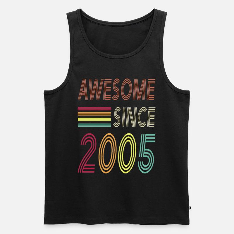 Awesome since 2005 - Männer Premium Bio Tank Top - Schwarz
