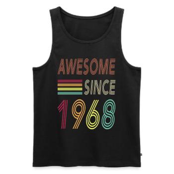 Awesome since 1968 - Männer Premium Bio Tank Top - Schwarz - Vorne - Michal (187cm)