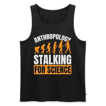 Anthropology Stalking for Science Anthropolo - Men's Premium Organic Tank Top - black - Front - AI Model Male 178 light (178cm)