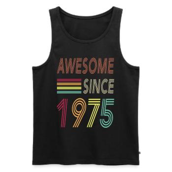 Awesome since 1975 - Men's Premium Organic Tank Top - black - Front - AI Model Male 178 light (178cm)