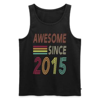 Awesome since 2015 - Männer Premium Bio Tank Top - Schwarz - Vorne - AI Model Male 178 light (178cm)