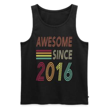 Awesome since 2016 - Männer Premium Bio Tank Top - Schwarz - Vorne - AI Model Male 178 light (178cm)