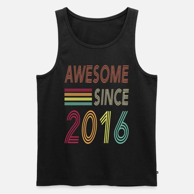 Awesome since 2016 - Männer Premium Bio Tank Top - Schwarz
