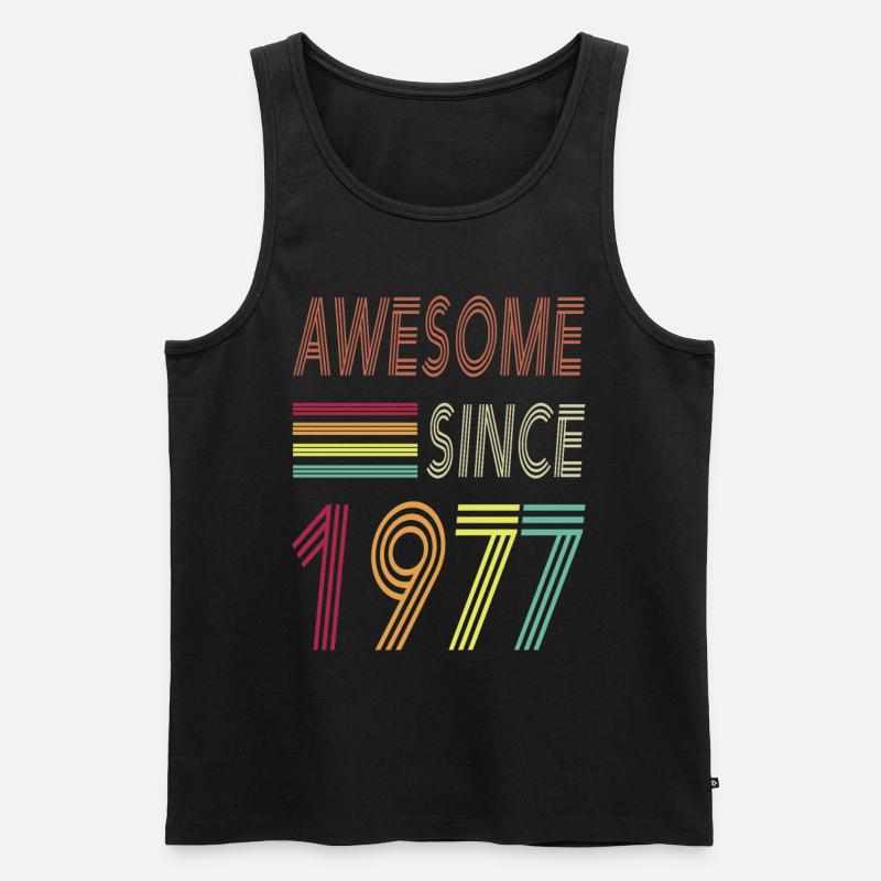 Awesome since 1977 - Männer Premium Bio Tank Top - Schwarz