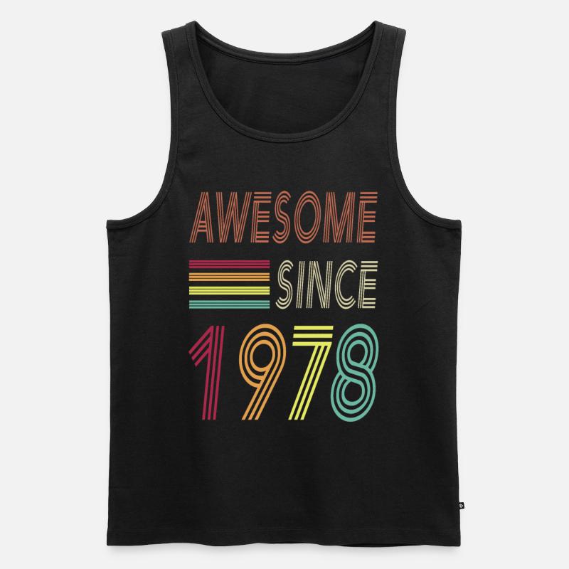 Awesome since 1978 - Männer Premium Bio Tank Top - Schwarz