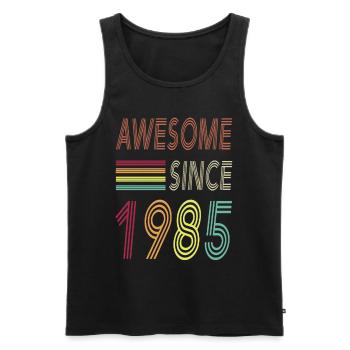Awesome since 1985 - Männer Premium Bio Tank Top - Schwarz - Vorne - Michal (187cm)