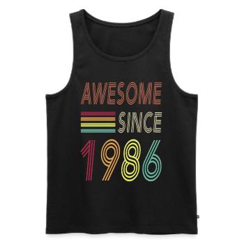 Awesome since 1986 - Männer Premium Bio Tank Top - Schwarz - Vorne - Michal (187cm)