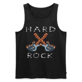 Musik Hardrock Heavy Metal Rock Konzert Festival - Männer Premium Bio Tank Top - Schwarz - Vorne - AI Model Male 178 light (178cm)