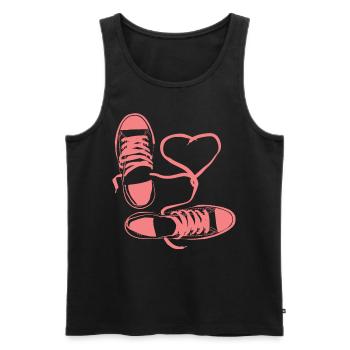 Schuh Schuhe Sportschuh Halbschuhe Sneaker - Männer Premium Bio Tank Top - Schwarz - Vorne - Michal (187cm)