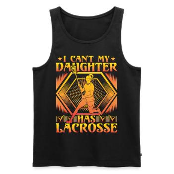 I can't my Daughter has Lacrosse - Men's Premium Organic Tank Top - black - Front - Michal (187cm)