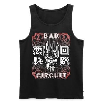 Circuit, Computer Board, Skull Saying - Men's Premium Organic Tank Top - black - Front - AI Model Male 178 light (178cm)