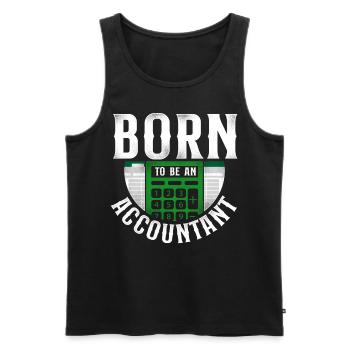 Accountant Bookkeeper Accounting - Men's Premium Organic Tank Top - black - Front - AI Model Male 178 light (178cm)