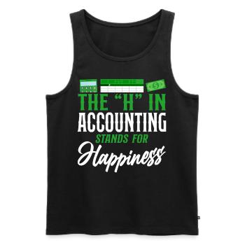 Accountant Bookkeeper Accounting - Men's Premium Organic Tank Top - black - Front - AI Model Male 178 light (178cm)