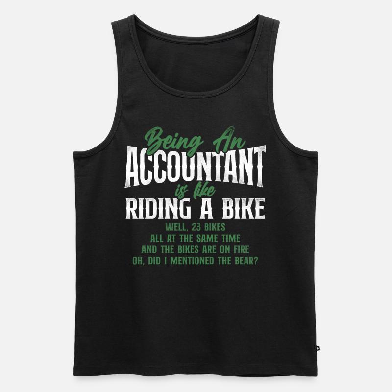 Accountant Bookkeeper Accounting - Männer Premium Bio Tank Top - Schwarz
