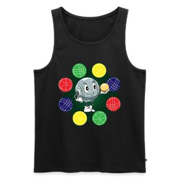 Kugelspiel Petanque für einen Petanque Spieler - Männer Premium Bio Tank Top - Schwarz - Vorne - Michal (187cm)
