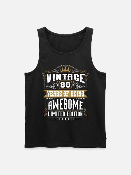 80 år med at være fantastisk 80 fødselsdag 80 år - Herre Premium økologisk tanktop - sort