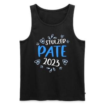 Stolzer frischgebackener Patenonkel Patenkind - Männer Premium Bio Tank Top - Schwarz - Vorne - Michal (187cm)