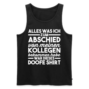 Abschied Arbeitskollege Neuer Job Jobwechsel - Männer Premium Bio Tank Top - Schwarz - Vorne - Michal (187cm)