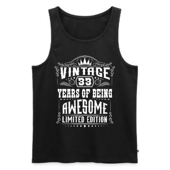 33 Years Of Being Awesome 33 Birthday 33 Years - Men's Premium Organic Tank Top - black - Front - AI Model Male 178 light (178cm)
