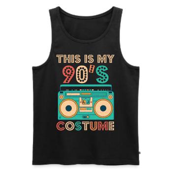This Is My 90s Costume Shirt 1990s Retro Vintage - Männer Premium Bio Tank Top - Schwarz - Vorne - Michal (187cm)