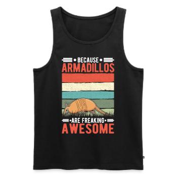 Because Armadillos are freaking awesome armadillo - Men's Premium Organic Tank Top - black - Front - AI Model Male 178 light (178cm)