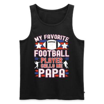 American Football Dad Dad Dad Football Player - Men's Premium Organic Tank Top - black - Front - Michal (187cm)