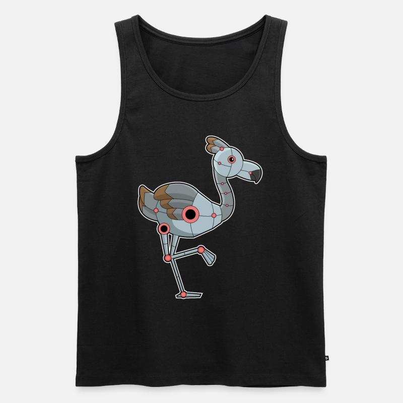 Flamingo as a robot - Men's Premium Organic Tank Top - black