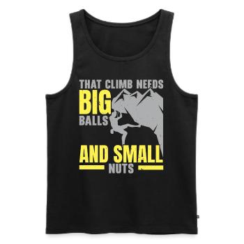 Boulderer Rock Climber Mountaineers Bouldering - Men's Premium Organic Tank Top - black - Front - AI Model Male 178 light (178cm)
