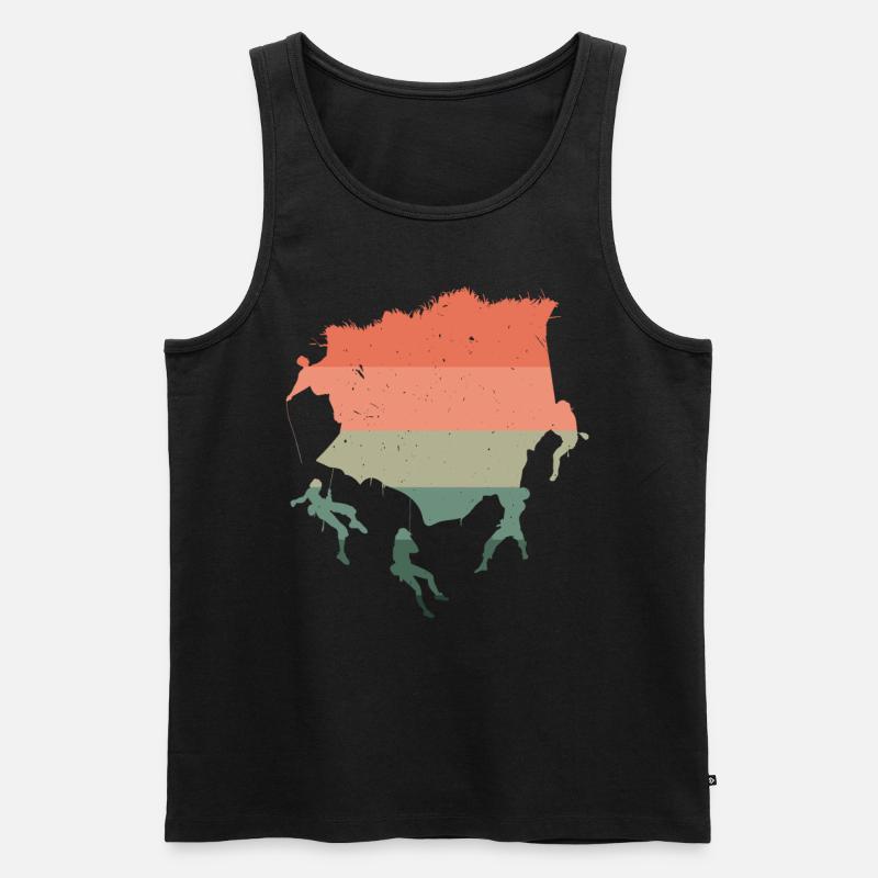 Boulderer Felskletterer Bergsteigen Bouldern - Männer Premium Bio Tank Top - Schwarz