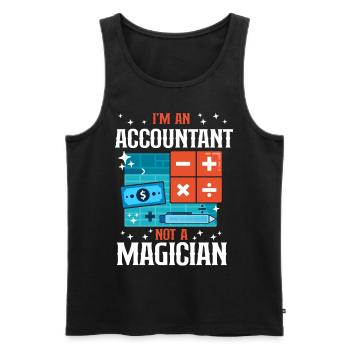 Accountant Bookkeeper Accounting - Men's Premium Organic Tank Top - black - Front - AI Model Male 178 light (178cm)