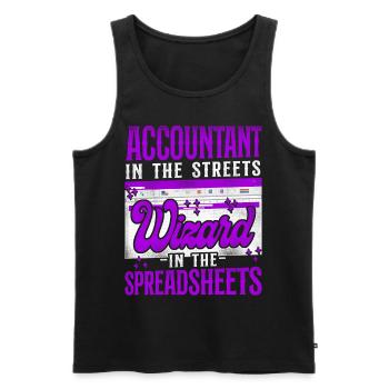 Accountant Bookkeeper Accounting - Men's Premium Organic Tank Top - black - Front - AI Model Male 178 light (178cm)