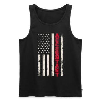 Accountant Bookkeeper Accounting - Men's Premium Organic Tank Top - black - Front - AI Model Male 178 light (178cm)