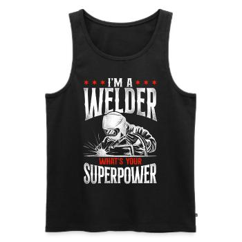 Welder Welding Vintage I'm A - Männer Premium Bio Tank Top - Schwarz - Vorne - AI Model Male 178 light (178cm)