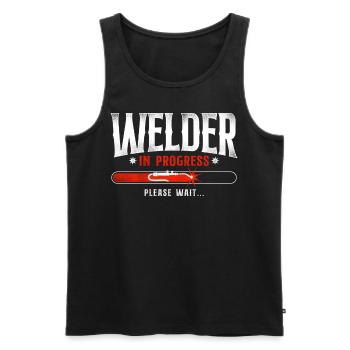 Welder Welding Apprentice Vintage - Männer Premium Bio Tank Top - Schwarz - Vorne - AI Model Male 178 light (178cm)