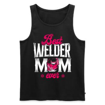Welder Welding Mom Mother Vintage - Männer Premium Bio Tank Top - Schwarz - Vorne - Michal (187cm)