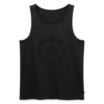 Ying Yang, Mandala Meditation Yoga Design - Men's Premium Organic Tank Top - black - Front - Michal (187cm)