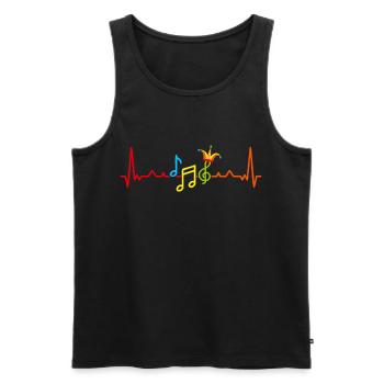 Confetti Carnival Carnival Carnival Music Band - Men's Premium Organic Tank Top - black - Front - Michal (187cm)