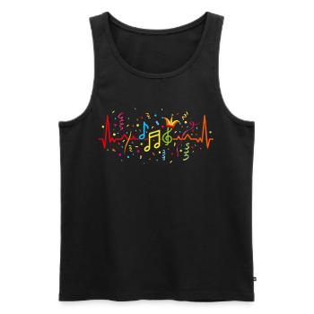 Carnival Carnival Confetti Music Carnival Clique - Men's Premium Organic Tank Top - black - Front - Michal (187cm)