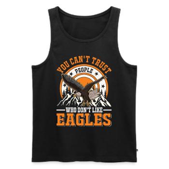 Golden Eagle Gift Eagle Breeding Falconer Eagle - Men's Premium Organic Tank Top - black - Front - AI Model Male 178 light (178cm)
