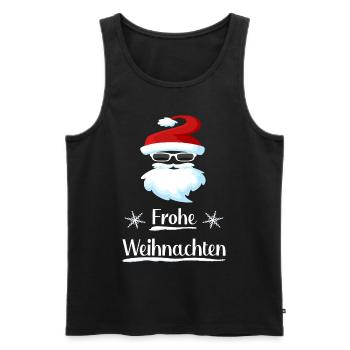 Weihnachtsmann Nikolaus mit Sonnenbrille - Männer Premium Bio Tank Top - Schwarz - Vorne - Michal (187cm)