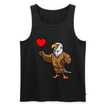 Eagle Bird Balloon Heart Wildlife Kids Child - Men's Premium Organic Tank Top - black - Front - Michal (187cm)