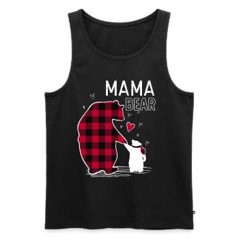 Mama Bear - Männer Premium Bio Tank Top - Schwarz - Vorne - AI Model Male 178 light (178cm)