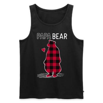 Papa Bear - Men's Premium Organic Tank Top - black - Front - AI Model Male 178 light (178cm)