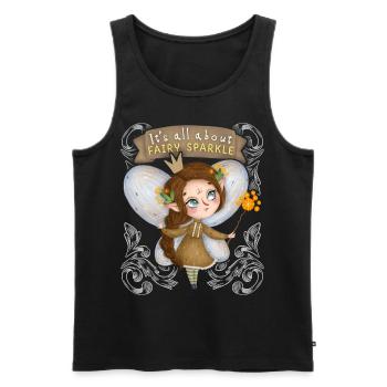 Fairies, fairy tale, saying, fairy godmother, fairycore - Men's Premium Organic Tank Top - black - Front - AI Model Male 178 light (178cm)