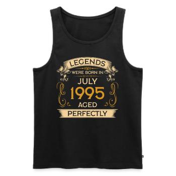 Geburtstag Legends Were Born In Juli 1995 - Männer Premium Bio Tank Top - Schwarz - Vorne - Michal (187cm)