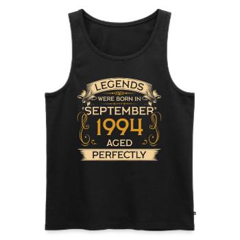 Geburtstag Legends Were Born In September 1994 - Männer Premium Bio Tank Top - Schwarz - Vorne - Michal (187cm)