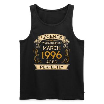 Geburtstag Legends Were Born In März 1996 - Männer Premium Bio Tank Top - Schwarz - Vorne - Michal (187cm)