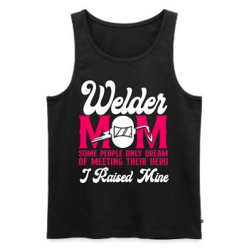 Welder Welding Mother Vintage - Männer Premium Bio Tank Top - Schwarz - Vorne - AI Model Male 178 light (178cm)