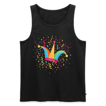 Fool's Cap Confetti Carnival Carnival Carnival - Men's Premium Organic Tank Top - black - Front - Michal (187cm)