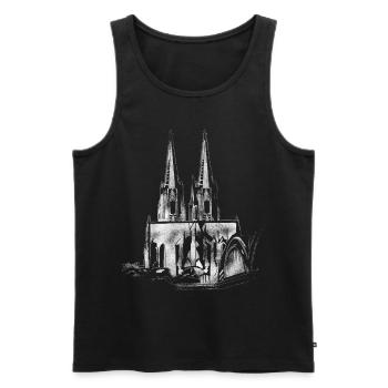 Cologne Cathedral Cologne Kölsch Carnival Carnival - Men's Premium Organic Tank Top - black - Front - Michal (187cm)